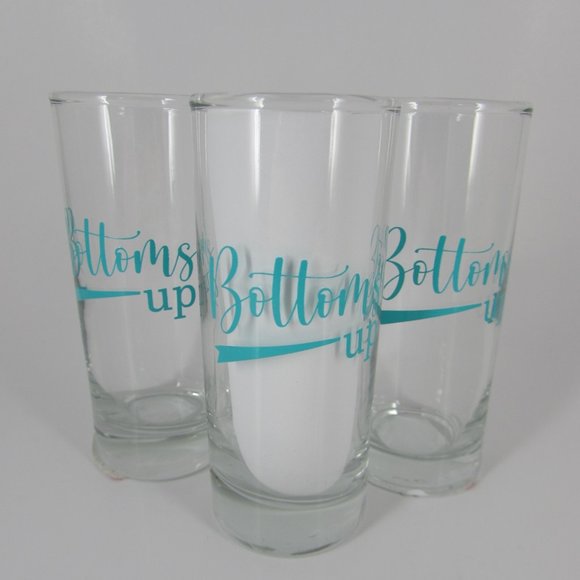 Bottoms UP 2.5 oz. Shot Glass Set of 3 - Picture 1 of 3